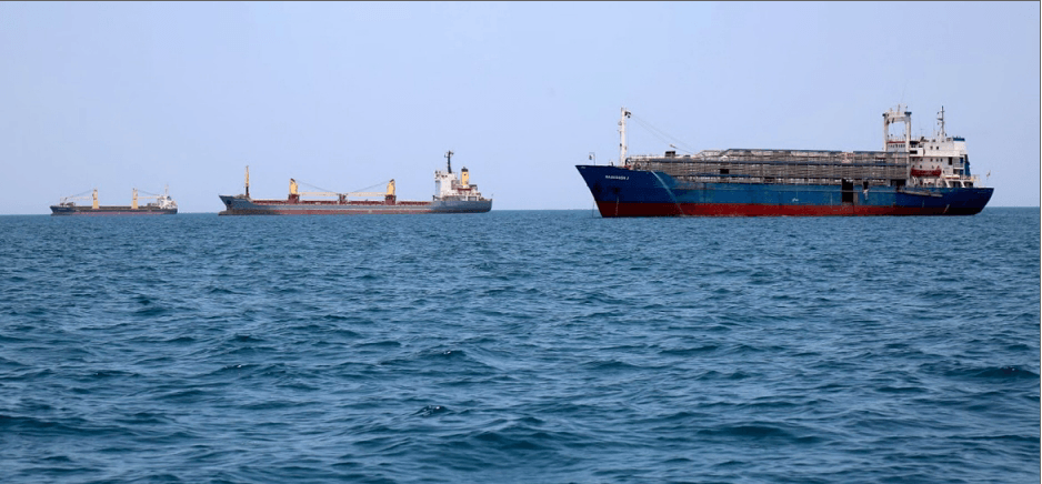 Vessels in Bab el Mandeb